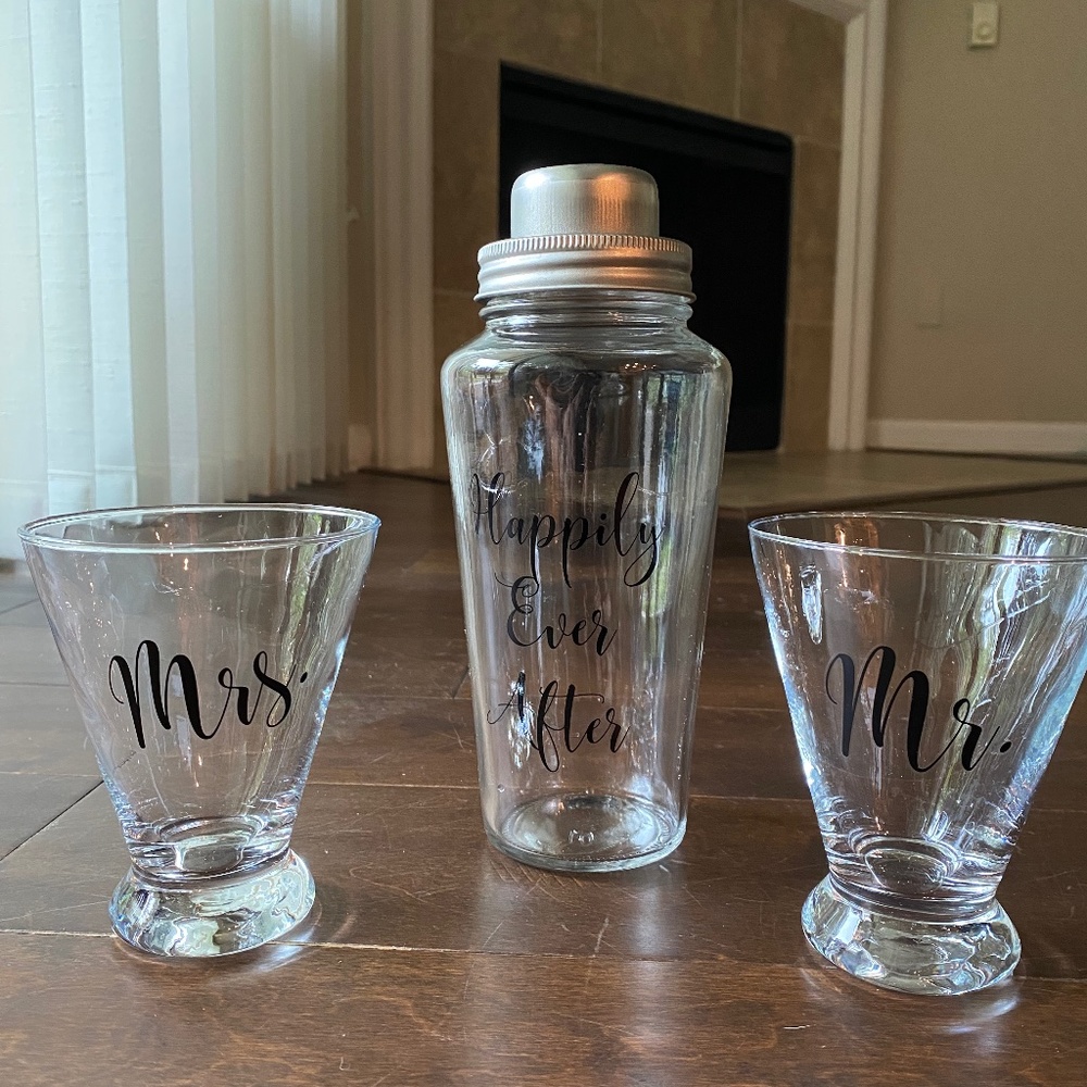 Mr & Mrs Cocktail Glasses